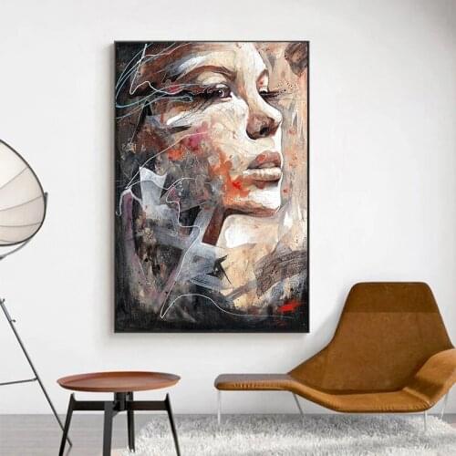 Abstract Watercolor Woman Portrait Canvas Paintings Posters and Prints Girl Wall Art Picture for Living Room Home Decor Cuadros