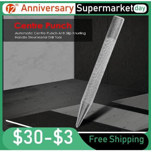 Super Strong Automatic Centre Punch High Elasticity Anti Slip Knurling Handle Center Punch Tool for Fitter Steel Plate Marking