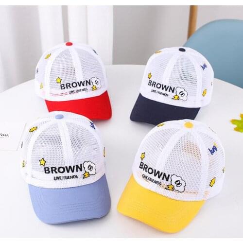 Doitbest All Mesh Child Baseball Cap spring Hip Hop summer sun kids Hats BROWN Letters Boys Girls Caps snapback hat gorras