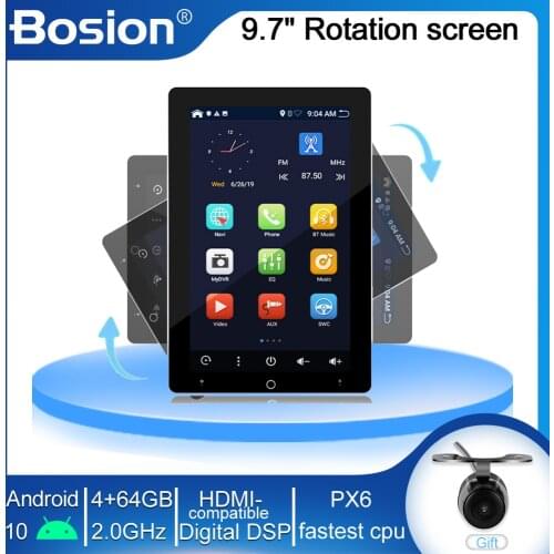 Bosion PX6 DSP Tesla Style rotation screen 1 Din Universal Android 10 Car radio GPS Player Radio Car Stereo GPS 4G RAM 64G ROM