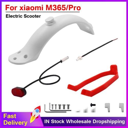 Mudguard Front Rear Back Fender Guard Wing Shelf Rear Tail Lamp Back Brake Light for Xiaomi Mijia Electric M365 Scooter pro part