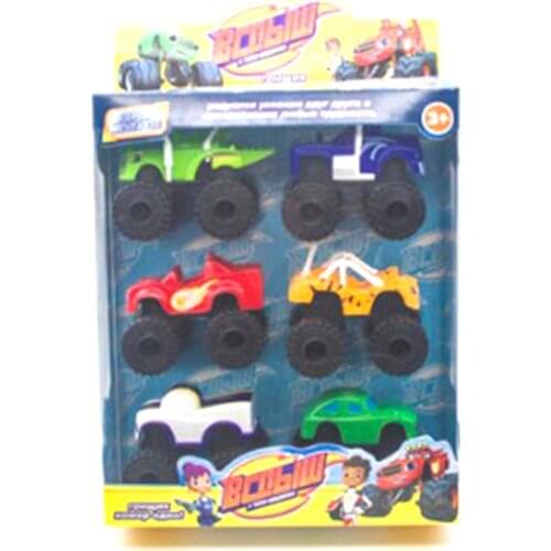 6PCS/Lot Monster Machines Russia Kid Toys Blaze miracle cars blaze Vehicle Car Toys With Original Box Best Gifts For Kids