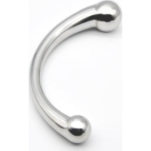316L stainless steel Curve G Spot Anal Plug Chastity Device Sex Toy For men /women A258