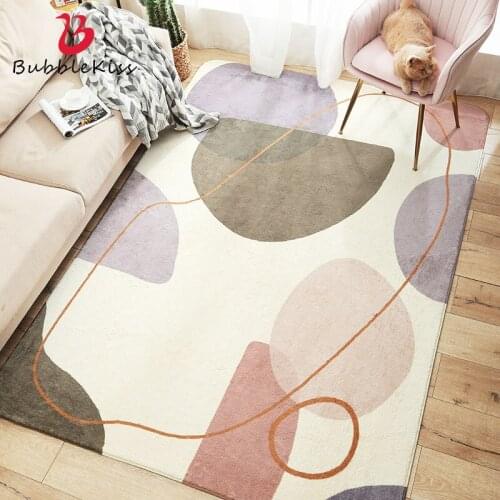 Bubble Kiss Lamb Wool Carpet For Living Room Color Soft Absorbent Thick Mat Bedroom Bedside Home Decor Carpet Kid Crawling Rug