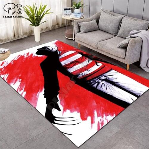 Halloween IT Clown carpet Square Anti-Skid Area Floor Mat 3D Rug Non-slip Mat Dining Room Living Room Soft Bedroom Carpet 02