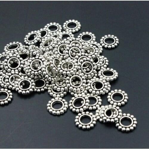 200pcs/lot Spacer Metal Beads Zinc Alloy Antique silver Round Beads DIY Jewelry Making Accessories 7x7mm Hole:2mm K04602