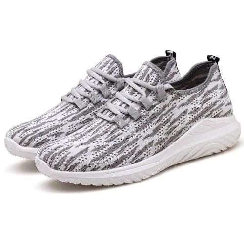 Running Sneakers Men Platform Shoes 2021summer Breathable Mesh Casual Sneakers High-quality Anti-collision Toe Zapatos De Hombre