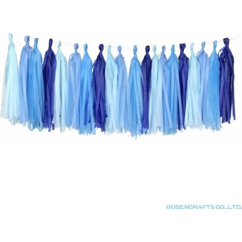 Wholesale 12*35cm 2packs/lot(5pcs/pack) Mint Green Tissue Paper Tassel Garland Birthday Wedding Baby Shower Party Decorations