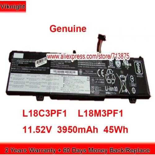 Genuine L18C3PF1 Battery 5B10T04976 for Lenovo IdeaPad L340 17 Gaming L340-17IRH L18M3PF1 3ICP6/54/90 11.52V 3950mAh 45Wh