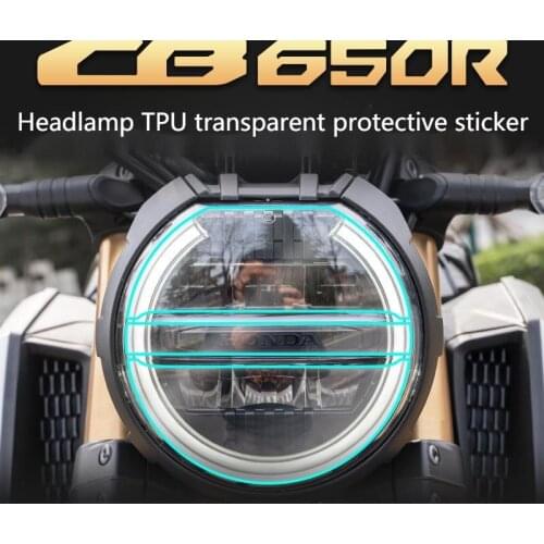Motorcycle Headlamp Film Protection Tpu Transparent Repair Scratch Sticker Modification for Honda Cb650r