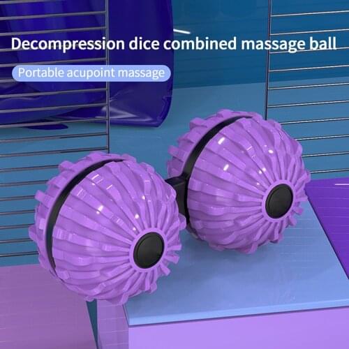 Portable Siamesed Acupoint Massage Ball Multifunctional Decompression Dice Combined Massager for Adult Children A7