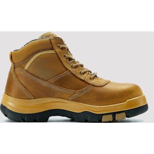 ROCKROOSTER AK250 Work Shoes Genuine Leather Steel Toe With Laces Up Safety boots Water Repellent Ankle Footwear