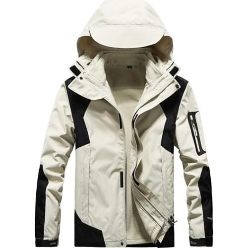 Outdoor travel jacket tide brand Korean jacket three-in-one fleece detachable mountaineering clothing customization