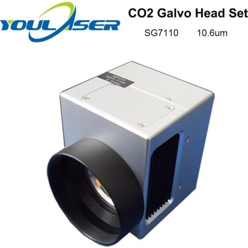 YOULASER 10.6um 10600nm CO2 Laser Scanning Galvo Head SG7110 Input Aperture10mm Galvanometer Scanner with Power Supply Set