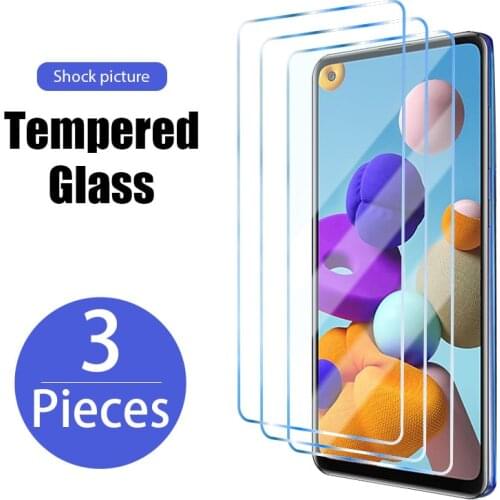 3PC Protector Glass For Samsung A70 70S 01 02 Core 02S Anti Scratch Safety Glass on SamsungA11 12 21 21S 31 41 51 71 5G F41