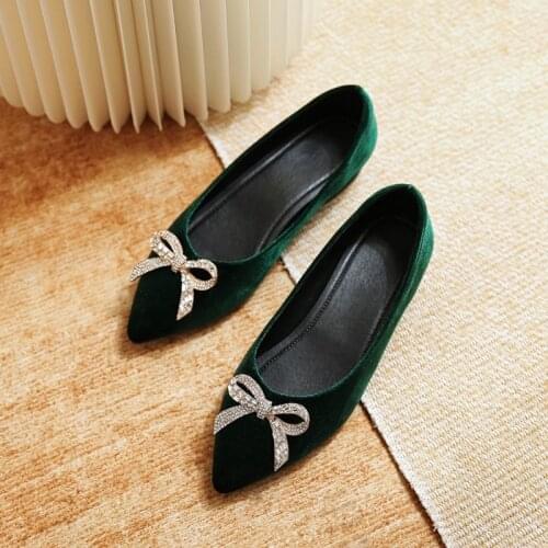 Zapatos De Mujer Shoes Women 2021 Elegant Fashion Pointed Toe Shallow Flats Breathable Anti Slip Footwear Plus Size 32-44 958