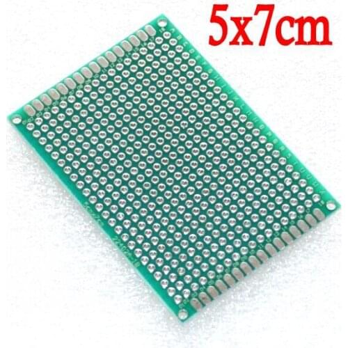 10PCS Double Side Prototype PCB nned Universal Breadboard 5x7 cm 50mmx70mm