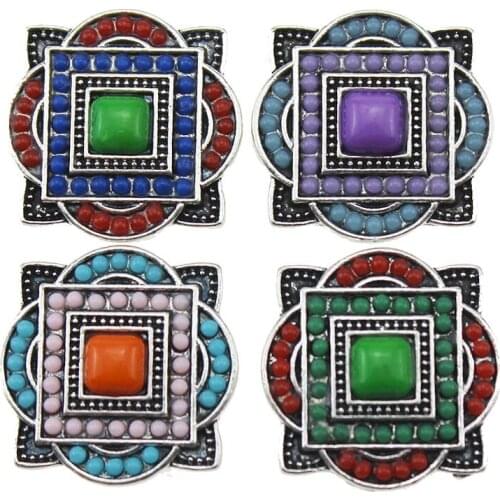 10pcs/lot New Fashion Mini Glass Snap Button Jewelry Snap Metal Charms Fit 12MM Snap Necklace/Bracelet