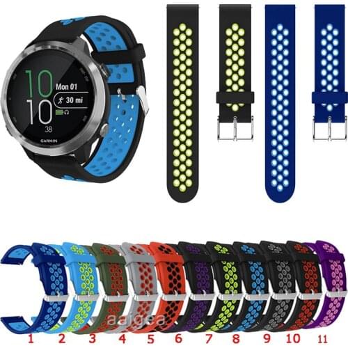 20mm 22mm Soft Silicone Band Sport Replacement Strap for Garmin Forerunner 645 645M 245 245M for Venu Sq /Vivoactive 3 Band