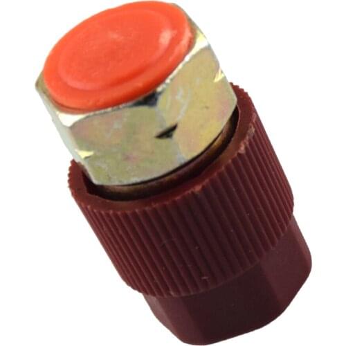 3/8 High Side Air Conditioning Conversion Adapter R12 to R134a Quick Disconnect with Brown 16mm cap