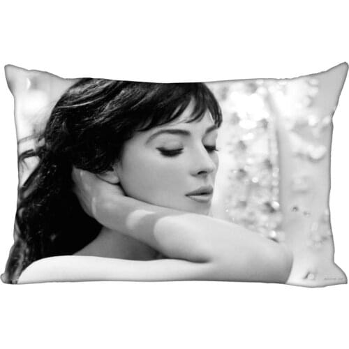 35x45cm Pillowcase Monica Bellucci Rectangle Silk Pillowcases Bed Home Living Room Pillow Covers One Side Custom gift