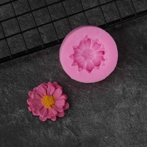 3D Silicone Mold Flower Chrysanthemum Shape Fondant Cake Decorating Tools Cupcake Sugarcraft Chocolate Molds Desert Plant