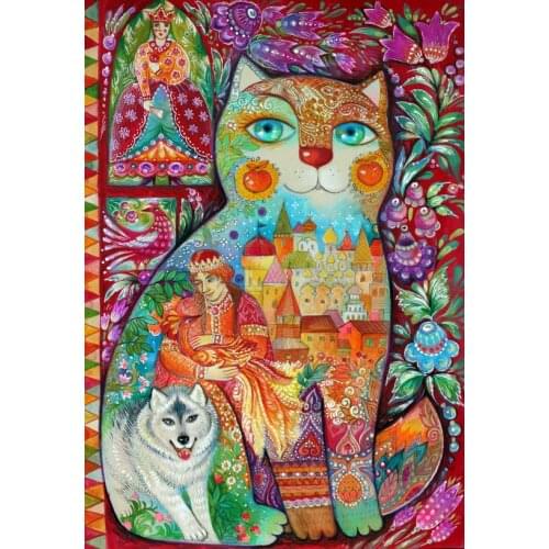 5D Diamond Painting Full Drill Square Cartoon Cat Diamond Embroidery Animals Cross Stitch Kit Diamond Mosaic Needlework