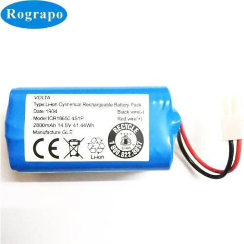 New 2800mAh Battery For Ecovacs Mirror CEN540 CEN546 CEN550 558 CEN640 CEN646 X500 X580 KK8 CR120 CR130 V780 V7 V7S 2 Wire Plug
