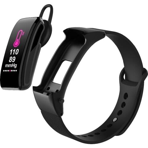 Bluetooth Earphone AndTheBracelet Watch Sports Fitness Activity Heart Rate Tracker Blood Pressure Wristband IP67 Waterp