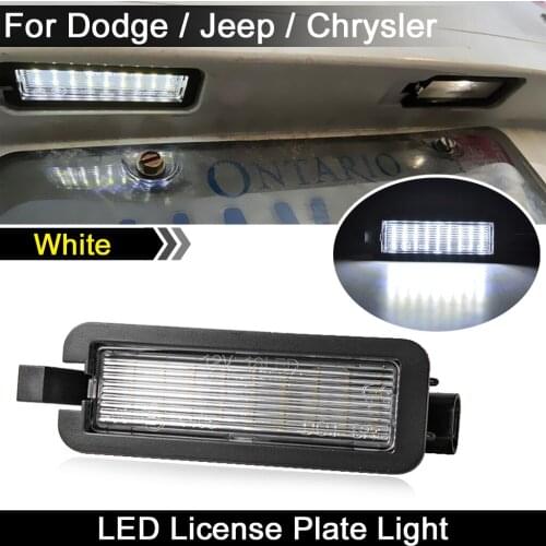 For Dodge Charger Challenger RAM 1500/2500/3500 For Jeep Compass For Chrysler 300 Pacifica LED Number License Plate Light