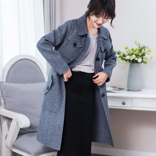 Double Side Real Wool Coat Female Jacket 2020 Winter Jacket Women Long Coats Korean Outwear Abrigo Mujer MY3640