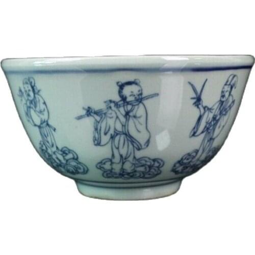 China old folk porcelain blue and white porcelain bowl