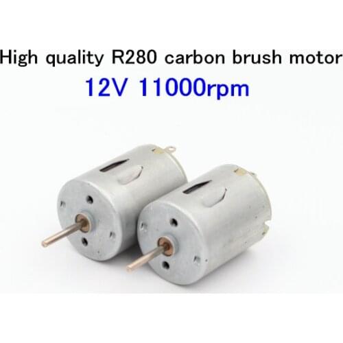 Good! R280 strong magnetic carbon brush DC motor,DIY toy tank fan Remote control boat DIY accessories model 12V 11000rpm