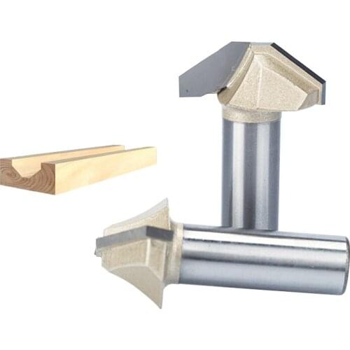 HUHAO 1pc 1/2" Shank Router Bits For Wood CNC Engraving Cutter Woodworking Tool Router Carbide Tipped Grooving Tool Fresa