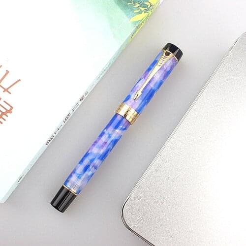 Jinhao 100 Acrylic Luxury Fountain Pen Iridium F Nib 0.5mm Ink Pen Beautiful Writing Pen Gift Office Supplies
