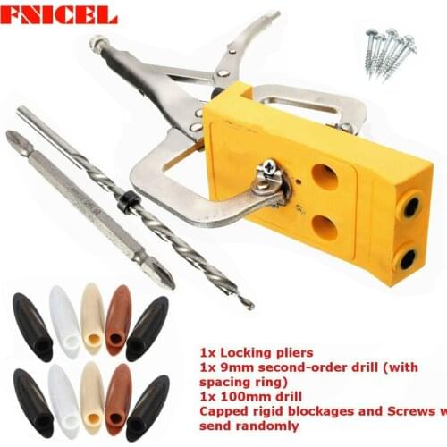 Pocket Hole Drill Jig Slant Hole Jig Locator Guide Kit Woodworking Tool Portable