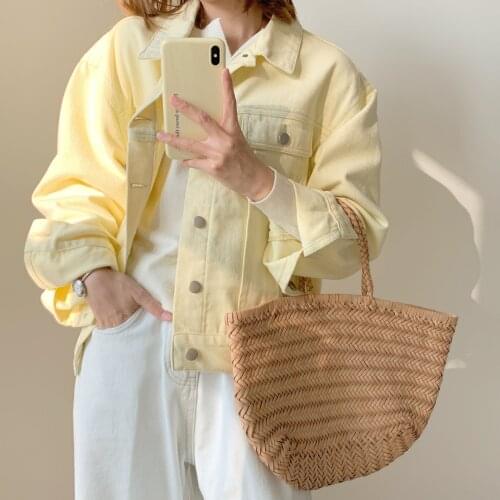 Mozuleva Street Jeans Jacket Oversized Korean Style Single Breasted Chic Denim Coats Jeans 2021 Spring Autumn Jackets Outwear