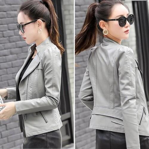 LBP-BAIPING Womens Fashion Leather Jackets