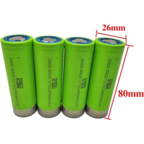 1pc Li-ion 3.7v 6000mah 26800 5C discharge li-polymer battery for flashlight electric car toys energy storage power tools