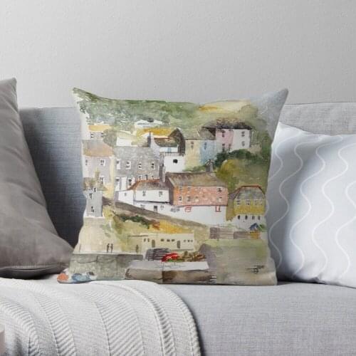 Mevagissey, Cornwall Throw Pillow Cushion Cover Polyester throw pillows case on sofa home living room car seat decor 45x45cm