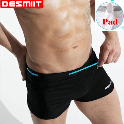 Desmiit Swimwear Men Enlarge Penis Pad Sexy Swimming Trunks Frontal Protection Swimsuit Beach Swim Wear Boxer Shorts Briefs 2017
