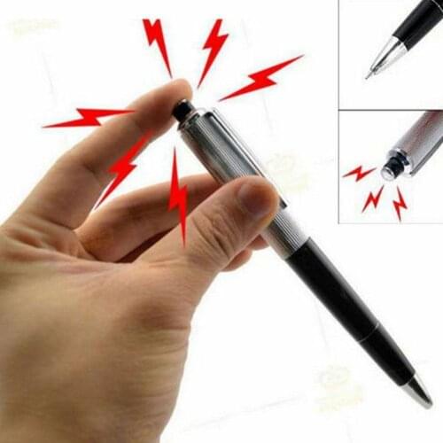 Novelty Utility Safety Electric Shock Pen Funny Joke Prank Trick Anti-stress Toy Electric Shock Pen Kuso Spoof Toys For Friends