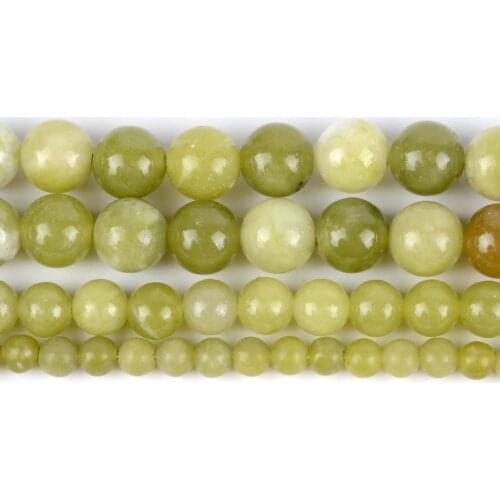 Wholesale Natural Chinese Jades Stone Beads Round Loose Spacer Beads For Jewelry Making DIY Bracelet Handmade 4/6/8/10/12mm