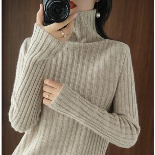 2020Autumn winter clothes Women New Cashmere Sweater Woman Knitted Sweater Fashion Turtleneck Women Loose Sweater Pullover Women