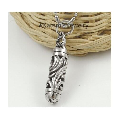 AMUMIU Bullet Stainless Steel Pendant Necklace Fashion Heavy Cool Wholesale KP953