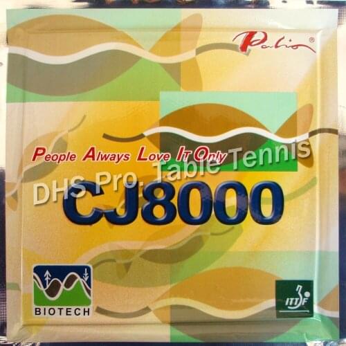 Palio CJ8000 (BIOTECH) pips-in table tennis / pingpong rubber with sponge (H39-41)(2.2mm)