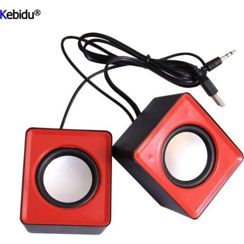 Kebidu 3.5mm Jack Portable USB 2.0 Speaker Multimedia Desktop Computer Notebook Mini Speaker Music Stereo Home Theater Speaker