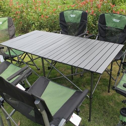 Portable Camping Folding Table Outdoor Table Stand Folding Dining Table Aluminum Simple Promotion Stand Table Household Table