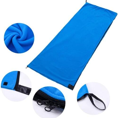 Portable Ultra-light Polar Fleece Sleeping Bag Outdoor Camping Tent Bed Travel Warm Sleeping Bag Liner Camping sport Accessories