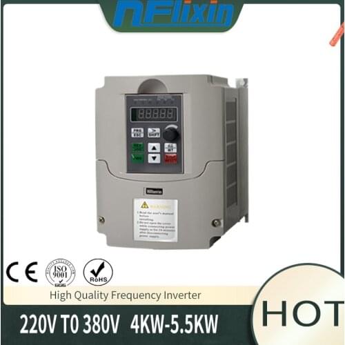 Boost frequency converter Single-phase 220V to Three-phase 380V variable frequency inverter 5.5KW for motor